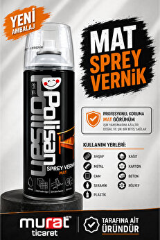 Polisan Mat Vernik Sprey Boya 400 ml