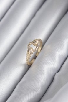 Gizmurstore Pirinç Gold Renk Zirkon Taşlı Yılan Model Kadın Yüzük 5886 - Gms9453-3932