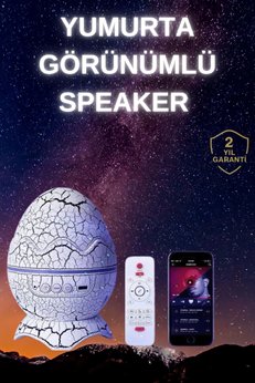 Eco Lounge Yumurta Şeklinde Su Dalgalı Bluetooth Speaker Lamba Renkli Şarjlı