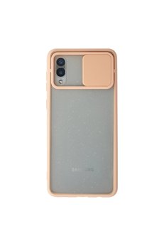 Evimdeyokyok Samsung Galaxy A02 Kılıf Palm Buzlu Kamera Sürgülü Silikon - Pembe