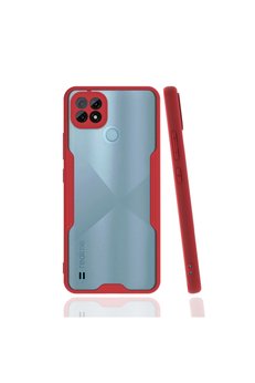 Evimdeyokyok Realme C21 Kılıf Platin Silikon - Kırmızı