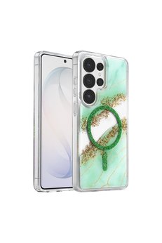 Evimdeyokyok Onegif Samsung Galaxy S26 Ultra Lotus Simli Magsafe Kapak - Yeşil