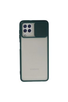 Evimdeyokyok Samsung Galaxy A22 Kılıf Palm Buzlu Kamera Sürgülü Silikon - Yeşil
