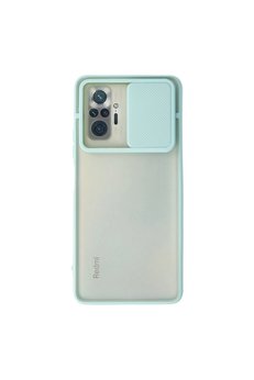 Evimdeyokyok Xiaomi Redmi Note 10 Pro Kılıf Palm Buzlu Kamera Sürgülü Silikon - Turkuaz