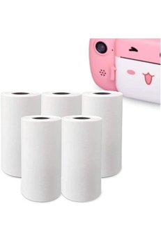 Evimdeyokyok Çocuk Kamera Baskı Kağıdı, 5’Li Rulo 57X25Mm Çekirdekli Fotoğraf Baskı Termal Kağıt Rulo