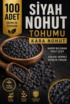 Bade Shop 100 Adet Siyah Nohut Tohumu | Kara Nohut | Nadir Ve Verimli Ekimlik Tohum