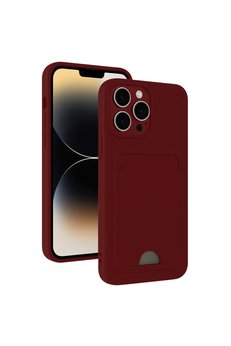 Evimdeyokyok Apple İphone 15 Pro Max Kılıf Kelvin Kartvizitli Silikon - Bordo