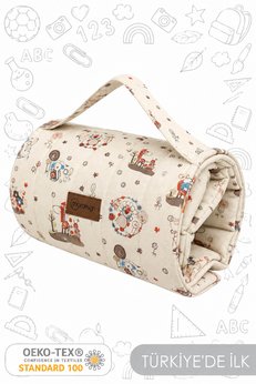 mordesign Çocuk İçin Taşınabilir Yatak Seti Kreş & Kampet Yatağı Montessori Yatak Animal Travel Serisi