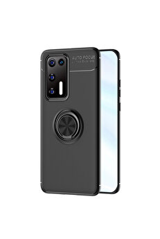 Evimdeyokyok Huawei P40 Kılıf Range Yüzüklü Silikon - Siyah