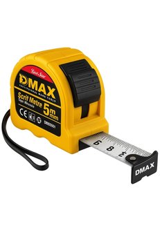 DMAX Profesyonel Şerit Metre 5 Metre – 25 mm Genişlik Kilitli Dayanıklı Gövde