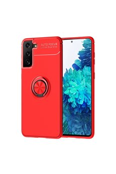 Evimdeyokyok Samsung Galaxy S21 Plus Kılıf Range Yüzüklü Silikon - Kırmızı