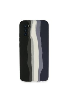 Evimdeyokyok Samsung Galaxy A03S Kılıf Ebruli Lansman Silikon - Siyah-Lacivert