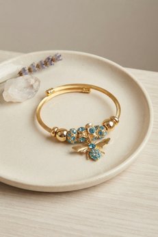 Evimdeyokyok Mavi Arı Model Gold Renk Charm Bileklik Tj-Bb8687