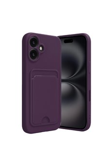 Evimdeyokyok Apple İphone 16 Kılıf Kelvin Kartvizitli Silikon - Derin Mor