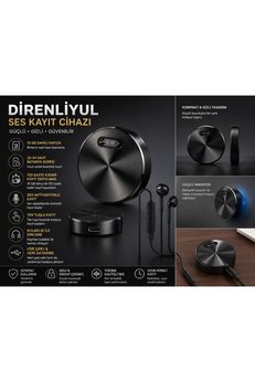 intermax Mıknatıslı Mini Ses Kayıt Cihazı 16 GB Dahili Hafıza ve USB Şarj Özellikli