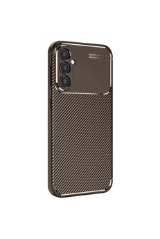 Evimdeyokyok Samsung Galaxy S25 Plus Kılıf Auto Focus Karbon Kapak - Kahverengi