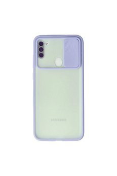 Evimdeyokyok Samsung Galaxy A11 Kılıf Palm Buzlu Kamera Sürgülü Silikon - Lila