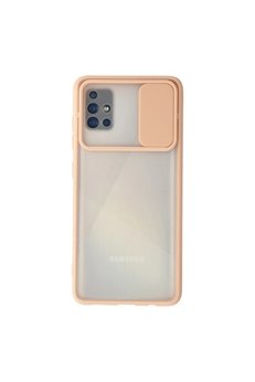 Evimdeyokyok Samsung Galaxy A71 Kılıf Palm Buzlu Kamera Sürgülü Silikon - Pembe