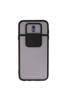 Evimdeyokyok Samsung Galaxy J7 Pro / J730 Kılıf Palm Buzlu Kamera Sürgülü Silikon - Siyah