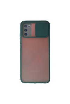 Evimdeyokyok Samsung Galaxy A03S Kılıf Palm Buzlu Kamera Sürgülü Silikon - Yeşil