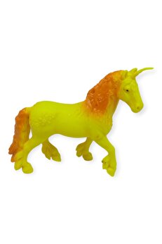 Nezade Store Çiftlik Hayvanları Serisi - Efsanevi Unicorn 12 Cm - Sarı - Turuncu (Lisinya)