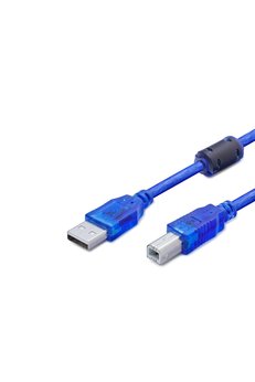 Evimdeyokyok Usb Printer Kablosu 3 M - Şeffaf Mavi Hdx7502