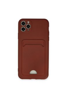 Evimdeyokyok Apple İphone 11 Pro Max Kılıf Kelvin Kartvizitli Silikon - Bordo
