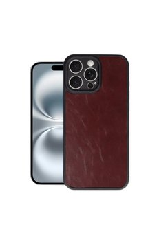 Evimdeyokyok Apple İphone 16 Pro Max Kılıf Aras Deri Kapak - Bordo