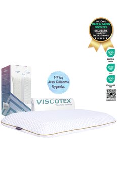 VİSCOTEX Visco Ortopedik Çocuk Yastığı Hava Kanallı 66x33x6cm Beyaz