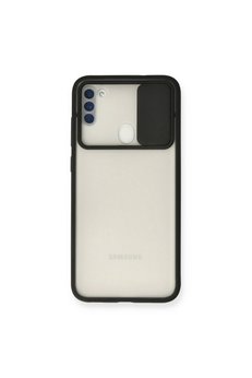 Evimdeyokyok Samsung Galaxy A11 Kılıf Palm Buzlu Kamera Sürgülü Silikon - Siyah