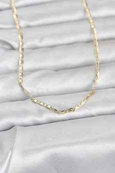 Evimdeyokyok Cm 14K Gold Renk Gemici Zincir Model 60 Cm Kadın Kolye Tj-Bko10968