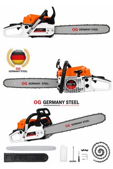 OG GERMANY STEEL Benzinli Testere Ağaç Odun Dal Kesme Makinesi Motorlu Testere Yeni Nesil Motor