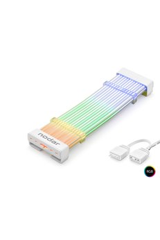 Evimdeyokyok 24 Pin Argb Anakart Güç Uzatma Kablosu Bükülebilir 2 Mm 108 Led Beyaz Nd2812W