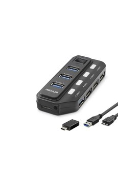 Evimdeyokyok Usb Type-C 3.2 Gen1 Anahtarlı Hub 7 Port 5 Gbps Siyah U332