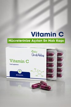 Dr. Ümit Aktaş Vitamin C + patentli Pureway+lipozomal+yüksek biyoyararlanım+enterik kapsül