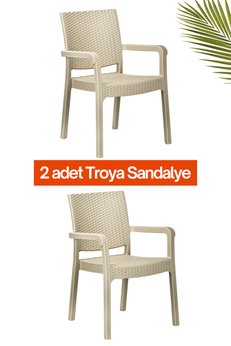 RETRO ART Holiday Troya Rattan Koltuk Capicino 2 Adet