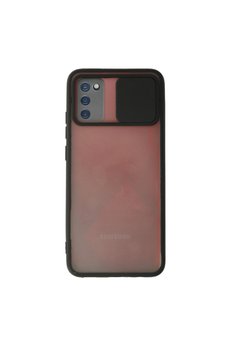 Evimdeyokyok Samsung Galaxy A02S Kılıf Palm Buzlu Kamera Sürgülü Silikon - Siyah