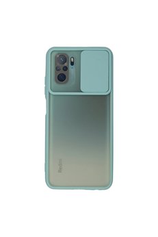 Evimdeyokyok Xiaomi Redmi Note 10 Kılıf Palm Buzlu Kamera Sürgülü Silikon - Turkuaz