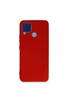 Evimdeyokyok Realme C15 Kılıf Nano İçi Kadife Silikon - Kırmızı