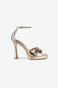 ALTIN TOPUK Kadın Altın Platform Topuklu Ayakkabı