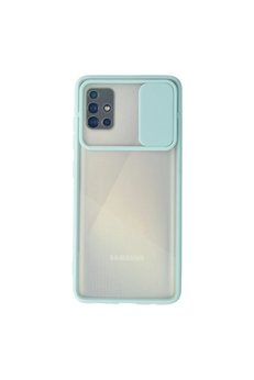 Evimdeyokyok Samsung Galaxy A71 Kılıf Palm Buzlu Kamera Sürgülü Silikon - Turkuaz