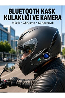 Ethab Giyim Q28 Kameralı Motosiklet Kask Kulaklık Bluetooth 5.3 Su Geçirmez 1080P Hd Yeni Nes - Glst9438-224