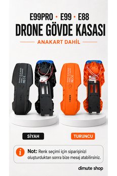 Dimute Shop E99PRO E99 E88 Drone Gövde Kasası Anakart Dahil Siyah veya Turuncu Yedek Parça