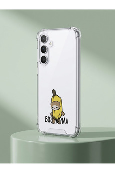 Ethab Giyim Samsung Galaxy A26 Boş Yapma Muz Detaylı Kart Bölmeli Şeffaf Telefon Kılıfı - Glst1396-6973