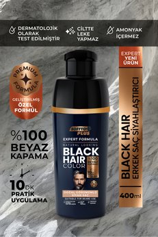 Softto Plus Expert Men Black Hair Color – Siyah 10 dakikada Etkili / Geliştirilmiş Formül / Doğal Görünüm