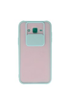 Evimdeyokyok Samsung Galaxy J7 Kılıf Palm Buzlu Kamera Sürgülü Silikon - Turkuaz