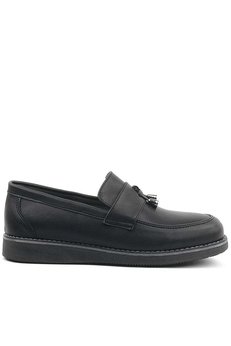 Ortopedikal Rakerplus Siyah Mat Loafer Klasik Çocuk Ayakkabısı