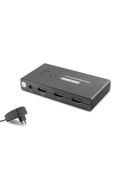 Evimdeyokyok Hdmi Usb Kvm Switch 2 Port Hdmi 4 Port Usb Dahili Kablolu - Siyah Hdx1373