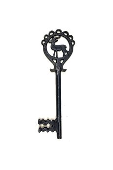 Evimdeyokyok Geyik Figürlü Dekoratif Anahtar 250X80 Mm - Büyük Boy Vintage Rustik Mobilya Sandık Aksesuar Süs