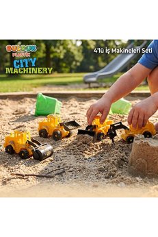 Bulduk TOYS 4 LÜ İŞ Makineleri Inşaat Makineleri Oyuncakları